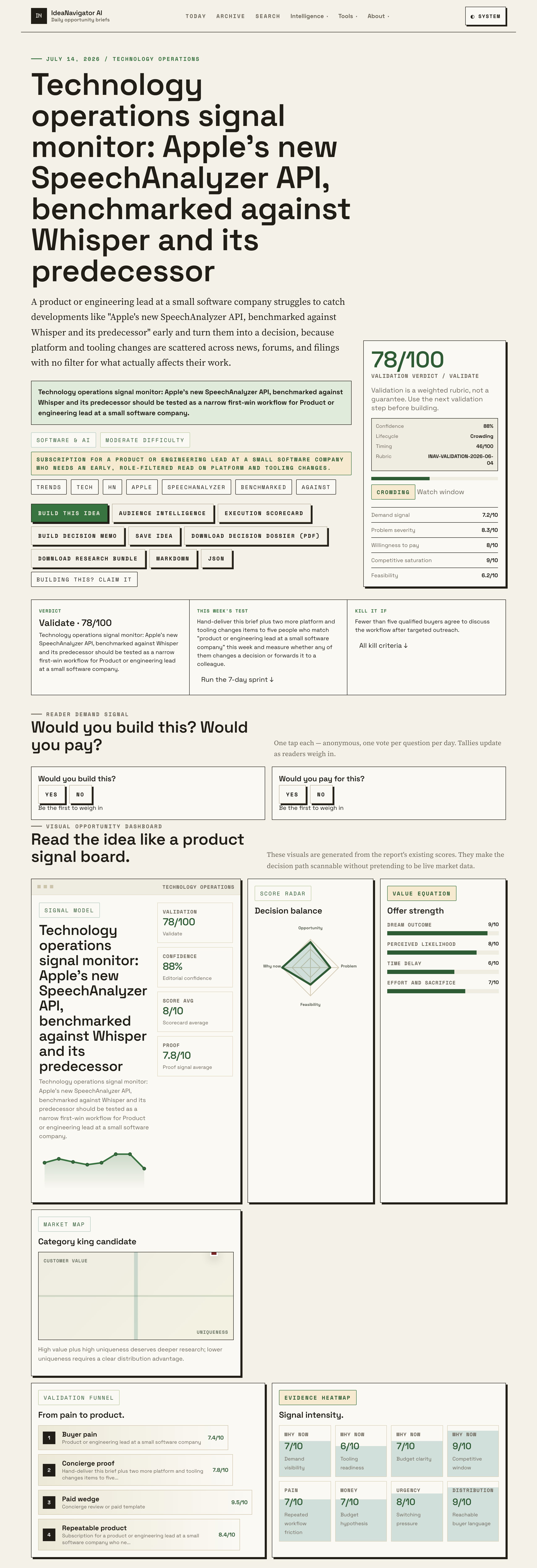 Technology Operations Signal Monitor: Apple's New SpeechAnalyzer API, Benchmarked Against Whisper And Its Predecessor
